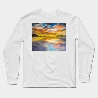 Dramatic Sky, Cloudy Sky, Beautiful Sunset, Waterscape, Skyscape, gorgeous sky, water and sky Long Sleeve T-Shirt